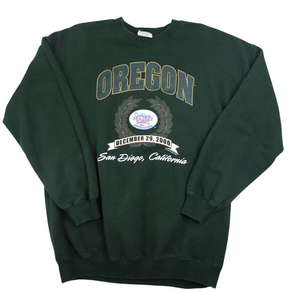 Vintage Y2k University of Oregon Ducks Holiday Bowl Sweatshirt - Picture 1 of 7